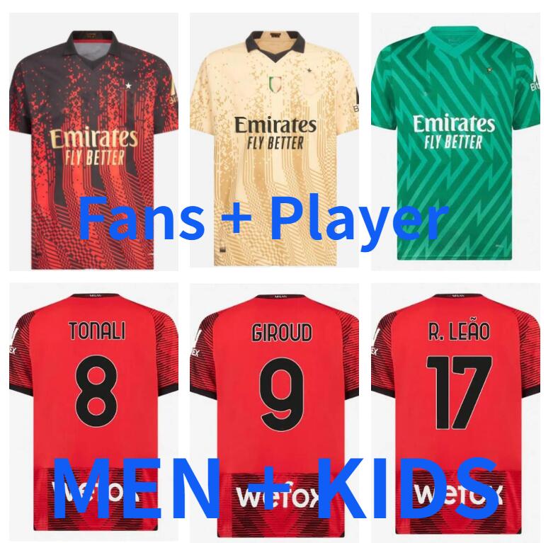 22 23 24 champions ac miLans Soccer jerseys 2023 2024 TOMORI GIROUD IBRAHIMOVIC TONALI PLAYER VERSION special theo brahim kids football shirt KOCHE fans player
22 23 24 champions ac miLans Soccer jerseys 2023 2024 TOMORI GIROUD IBRAHIMOVIC TONALI PLAYER VERSION special theo brahim kids football shirt KOCHE fans player