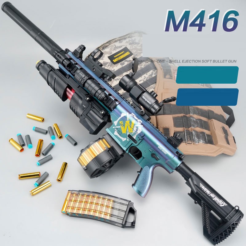 Airsoft Rifle M416 Toy Guns Blaster Electric Automatic Sniper Armas With Grenade For Adults Boys Birthday Gifts