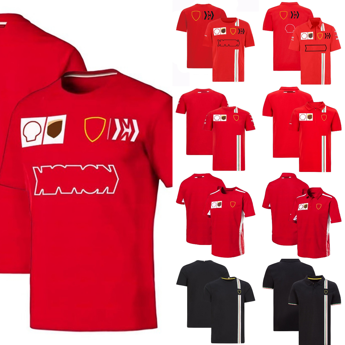 2023 New F1 Polo Shirts T-shirt Formula 1 Red Team Breathable T-shirt Quick Dry Racing Suit Shirts Tops Casual Motorsport Jersey