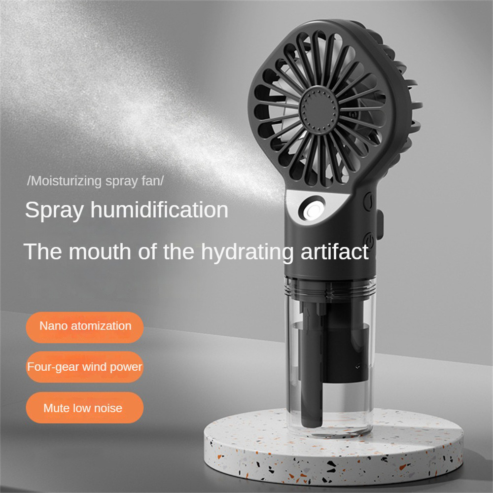 Portable Handheld Spray Fans Mini USB Rechargeable Mute Fan Hydrating Nano Spray Rapid Cooling Fans Humidification Water Misting Fan for Office Outdoo