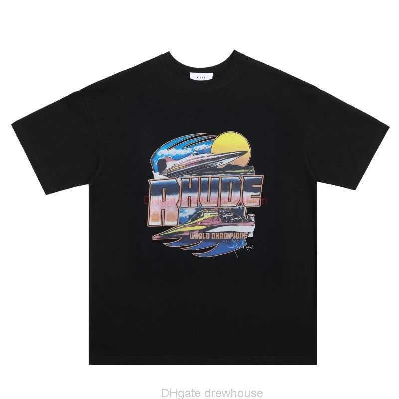 Designer Fashion Clothing Tees Tshirt American Niche Trendy Rhude Summer New Sunset Yacht High Street Loose Round Neck Short Sleeve Couple Tshirt Cotton Streetwear, Black
Designer Fashion Clothing Tees Tshirt American Niche Trendy Rhude Summer New Sunset Yacht High Street Loose Round Neck Short Sleeve Couple Tshirt Cotton Streetwear, Black