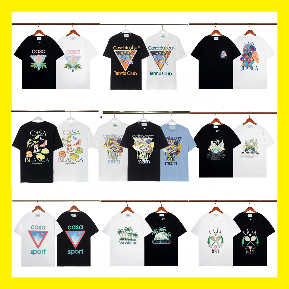 2023 Designer High Street Casablanca Men' T-Shirts Fashion Casual Short Sleeve Graphic Printed T Shirt Summer Round Neck Luxury Cotton Tee US SIZE, 01-black
2023 Designer High Street Casablanca Men' T-Shirts Fashion Casual Short Sleeve Graphic Printed T Shirt Summer Round Neck Luxury Cotton Tee US SIZE, 01-black