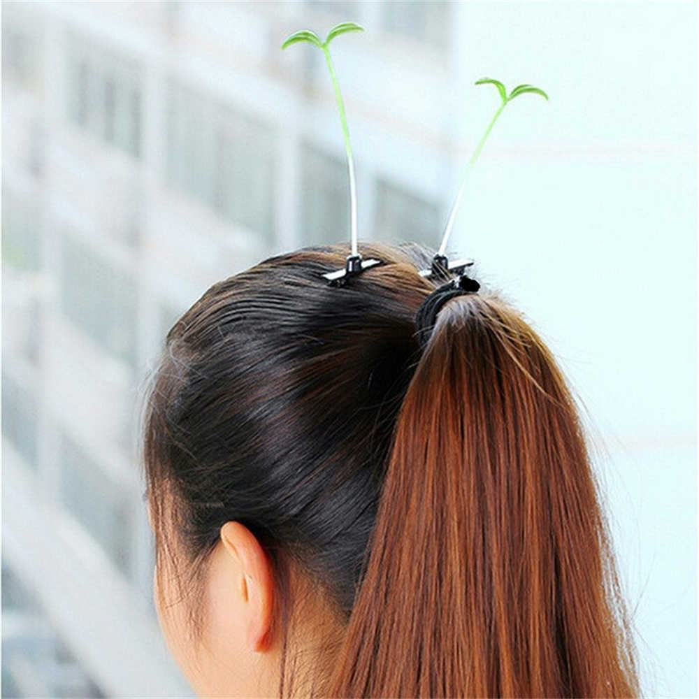 Other 5pcs/set Creative Grass Flower Hair Clips For Girls Funny Bean Sprout Hairpin Cute Party Hair Accessories For Women Headwear