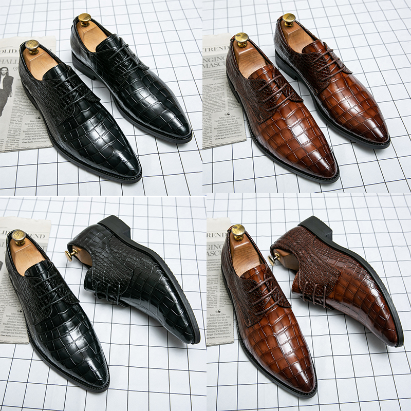 Luxury Men's Shoes Loafers Pointed Toe Flat Heel Fashion Crocodile pattern Glossy Classic Office Daily Comfortable Business leather shoes Casual Shoes Size 38-48, Brown
Luxury Men's Shoes Loafers Pointed Toe Flat Heel Fashion Crocodile pattern Glossy Classic Office Daily Comfortable Business leather shoes Casual Shoes Size 38-48, Brown