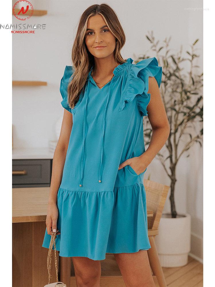 Casual Dresses Fashion Women Summer Solid Color A-Line Dress Patchwork Design Ruffles Decor V-Neck Sleeveless Loose Waist, White
Casual Dresses Fashion Women Summer Solid Color A-Line Dress Patchwork Design Ruffles Decor V-Neck Sleeveless Loose Waist, White
