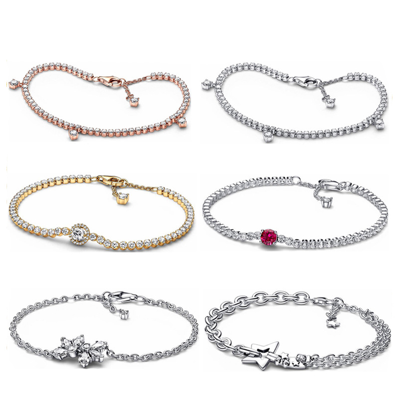 925 Sterling Silver Suspension Charm Bracelet Stream Star Single and Double Bracelets Full of Drilling Tennis Bracelets Fashion Model Free Delivery
925 Sterling Silver Suspension Charm Bracelet Stream Star Single and Double Bracelets Full of Drilling Tennis Bracelets Fashion Model Free Delivery