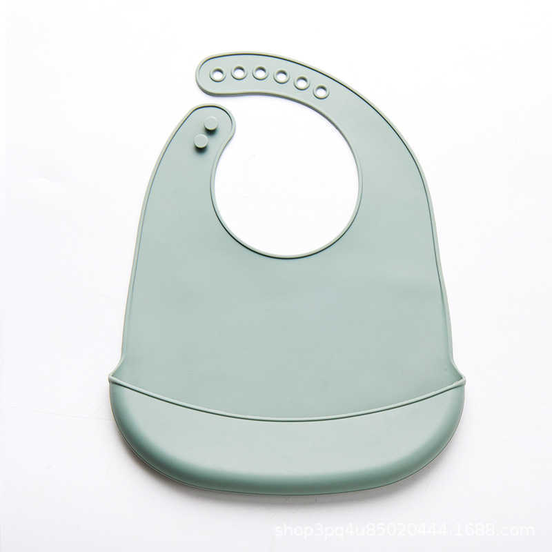 Bibs Burp Cloths Baby adjustable waterproof baby soft edible silicone newborn Saliva drip towel Children's bib does not contain bisphenol A G2206