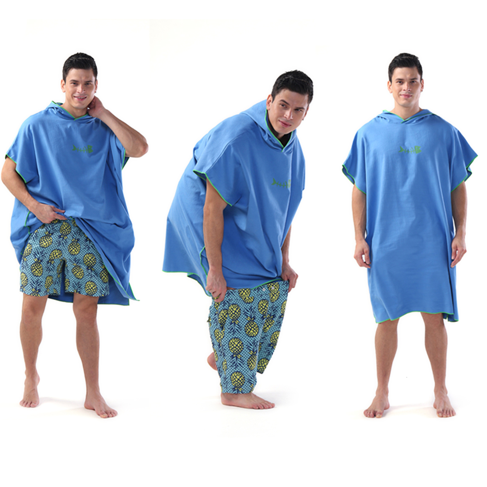 Beach Accessories Surf Poncho Changing Towel QuickDry Hooded Robe Microfiber Blanket Bath Swim Wetsuit for Adults 230605