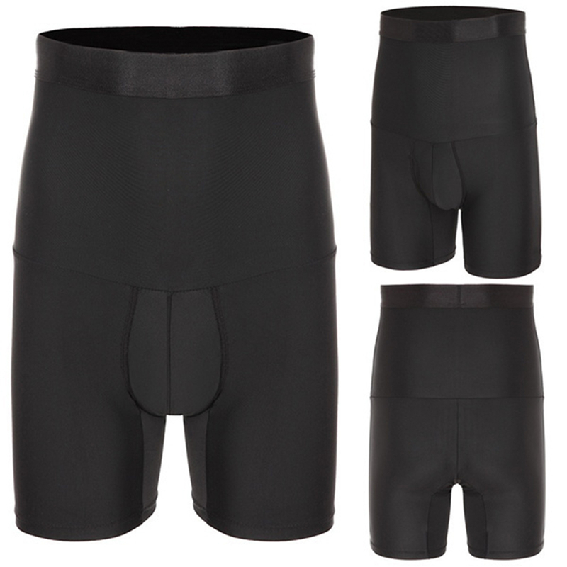 Men's Body Shapers Men Body Shaper Waist Trainer Slimming Shorts High Waist Shapewear Modeling Panties Boxer Briefs Stretch Tummy Control Underwe