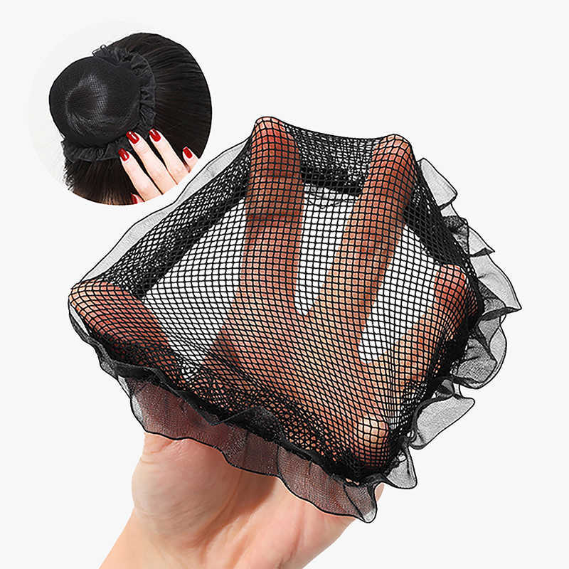 Other Net Adjustable Women Ballet Dance Skating Hair Net Lacework Bun Black High Quality Weave Hairnets Style