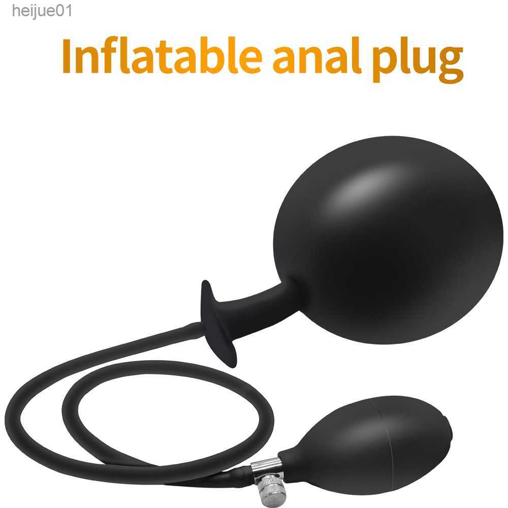 Inflator Silicone Inflatable Anal Plug Extra Large Inflatable Butt Plug pump up anal toys for women man sex toy L230518