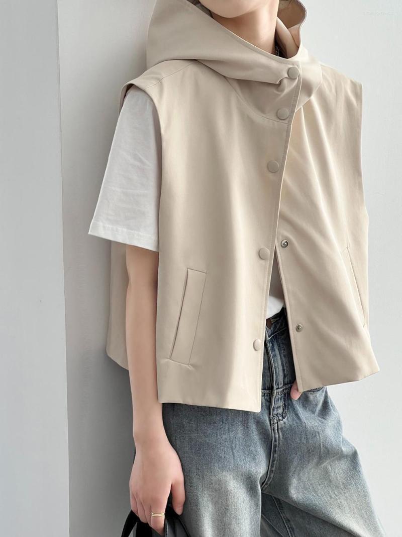 Women's Vests Sleeveless For Women Casual Hooded Top 2023 Cardigan Korean Version Of The Shoulders Section Jacket Woman, Khaki vest
Women's Vests Sleeveless For Women Casual Hooded Top 2023 Cardigan Korean Version Of The Shoulders Section Jacket Woman, Khaki vest