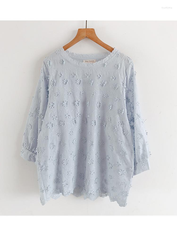 Women's Blouses Lamtrip Unique 3D Flowers Stitch Lacing O-Neck 3/4 Sleeve Kawaii Shirt Mori Girl Blouse Top 2023 Summer, White
Women's Blouses Lamtrip Unique 3D Flowers Stitch Lacing O-Neck 3/4 Sleeve Kawaii Shirt Mori Girl Blouse Top 2023 Summer, White