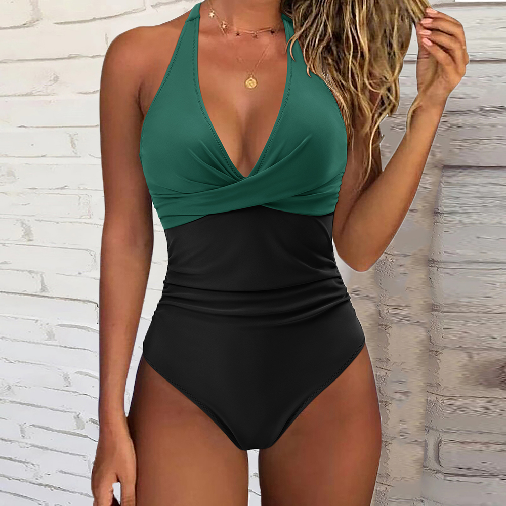 Swim wear Swimsuit Women Tummy Control Swimsuits High Waisted Sexy Halter Bathing Suits XL Push Up Swimwear 230605