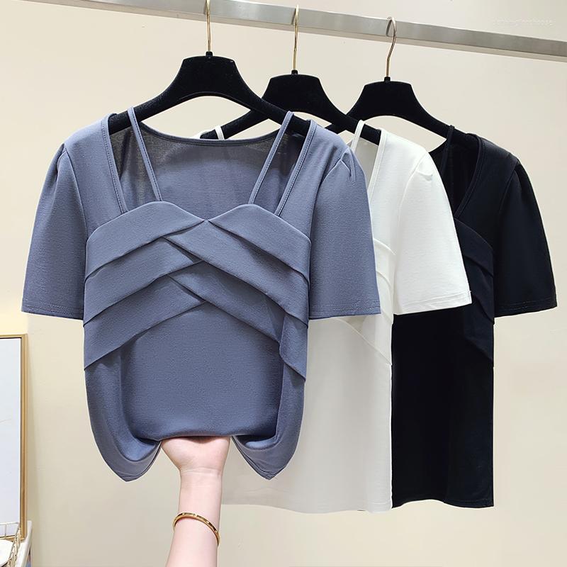 Women's T Shirts 9935 Women's Wrinkle Folding White T-shirt Summer Fashion Short Sleeve Casual Loose Chic Tees Office Lady Sexy Slim, 9935 gray
Women's T Shirts 9935 Women's Wrinkle Folding White T-shirt Summer Fashion Short Sleeve Casual Loose Chic Tees Office Lady Sexy Slim, 9935 gray