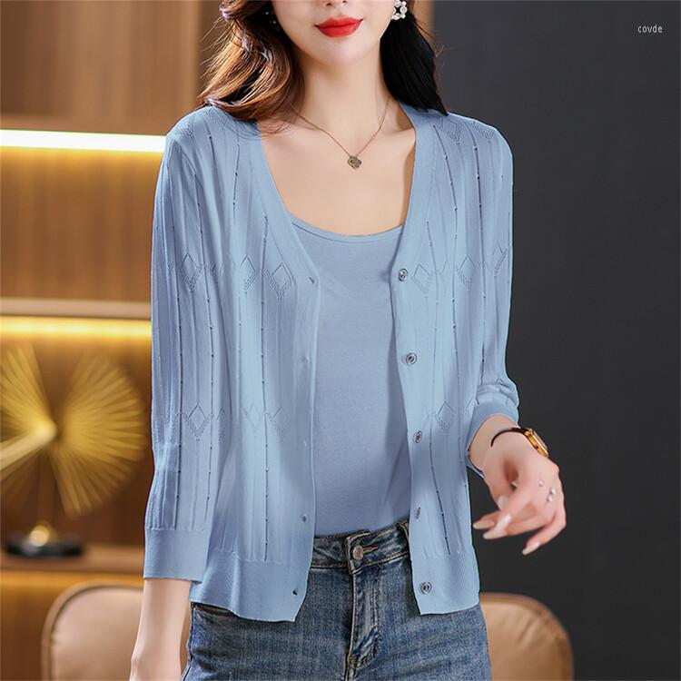 Women's Knits Women Linen Thin Cardigan 2023 Spring Summer V-neck Knitted Tops Coats, Black
Women's Knits Women Linen Thin Cardigan 2023 Spring Summer V-neck Knitted Tops Coats, Black