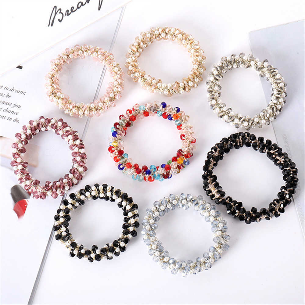 Other Styles Women Beaded Hair Tie Holders Hair Rope Girls Fashion Hair Accessories