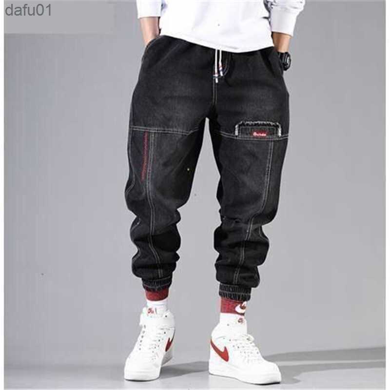 Streetwear Hip Hop Cargo Pants Men's jeans Cargo Pants Elastic Harun pants Joggers Pants In Autumn and Winter L230520