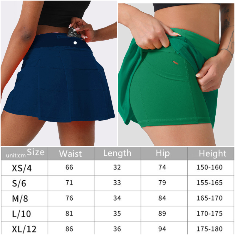 LL-88240 Womens Yoga Outfits High Waist Tennis Skirts Exercise Pleated Skirt Cheerleaders Short Dresses Fitness Wear Girls Running Elastic Adult Pants Sportswear, Black
LL-88240 Womens Yoga Outfits High Waist Tennis Skirts Exercise Pleated Skirt Cheerleaders Short Dresses Fitness Wear Girls Running Elastic Adult Pants Sportswear, Black