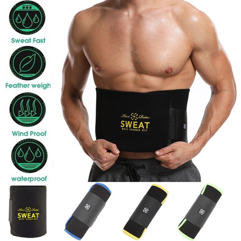 Men's Body Shapers Men Waist Trimmer Weight Loss Wrap Sweat Sauna Slim Belt for Men and Women Neoprene Belly Fat Slimming Stomach Back Support Ba