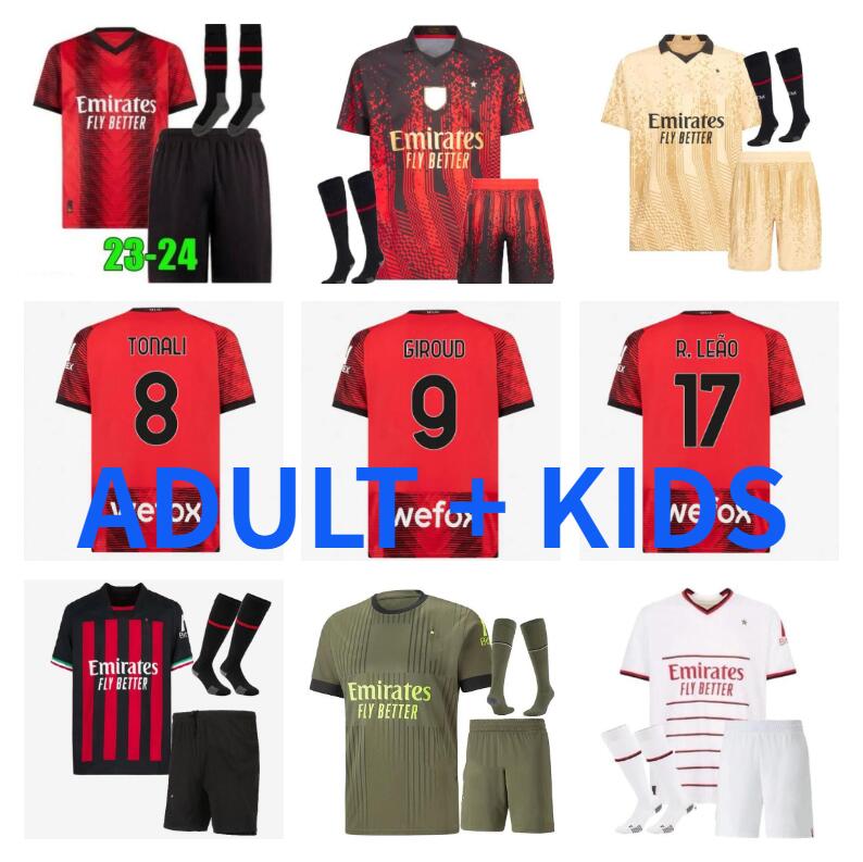 KOCHE IBRAHIMOVIC soccer jerseys 2023 2024 AC MILANS GIROUD TONALI football shirts R. LEAO THEO BRAHIM Adult Men Kids Kit sets 22 23 24 REBIC KETELAERE fourth uniforms
KOCHE IBRAHIMOVIC soccer jerseys 2023 2024 AC MILANS GIROUD TONALI football shirts R. LEAO THEO BRAHIM Adult Men Kids Kit sets 22 23 24 REBIC KETELAERE fourth uniforms