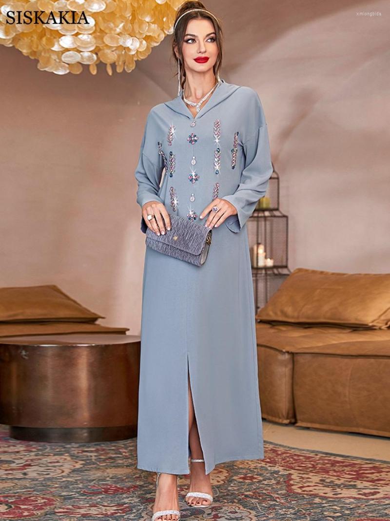 Casual Dresses Indie Folk Hooded Muslim Women Diamonds Dress Moroccan Abaya Party Solid Gray Arabic Islamic Clothes Hight Quality 2023, Gray dress
Casual Dresses Indie Folk Hooded Muslim Women Diamonds Dress Moroccan Abaya Party Solid Gray Arabic Islamic Clothes Hight Quality 2023, Gray dress