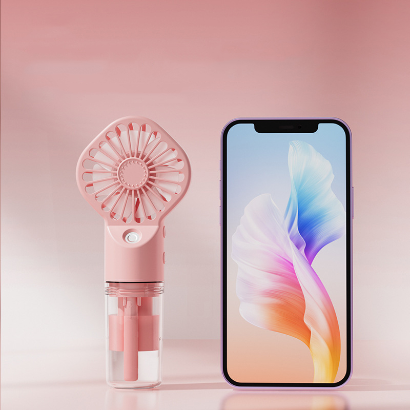 Portable Handheld Spray Fans Mini USB Rechargeable Mute Fan Hydrating Nano Spray Rapid Cooling Fans Humidification Water Misting Fan for Office Outdoo