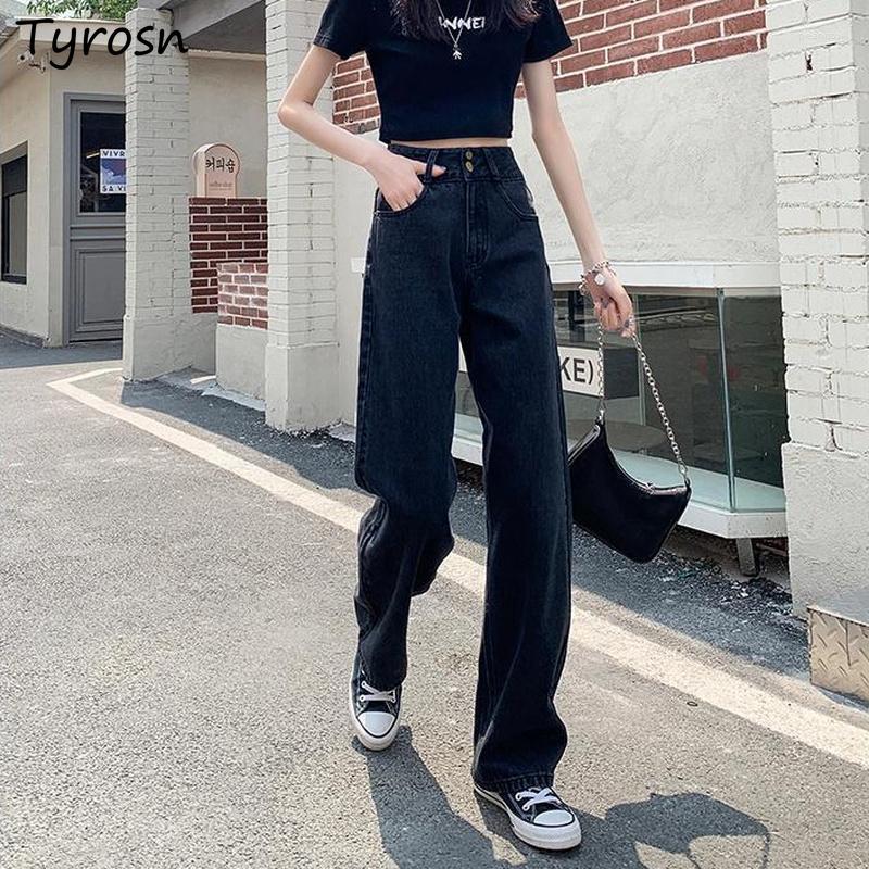 Women's Jeans Women Streetwear High Waisted Jean Mujer Solid Black Button Zipper All-match Loose Straight Mopping Trousers, Light blue
Women's Jeans Women Streetwear High Waisted Jean Mujer Solid Black Button Zipper All-match Loose Straight Mopping Trousers, Light blue