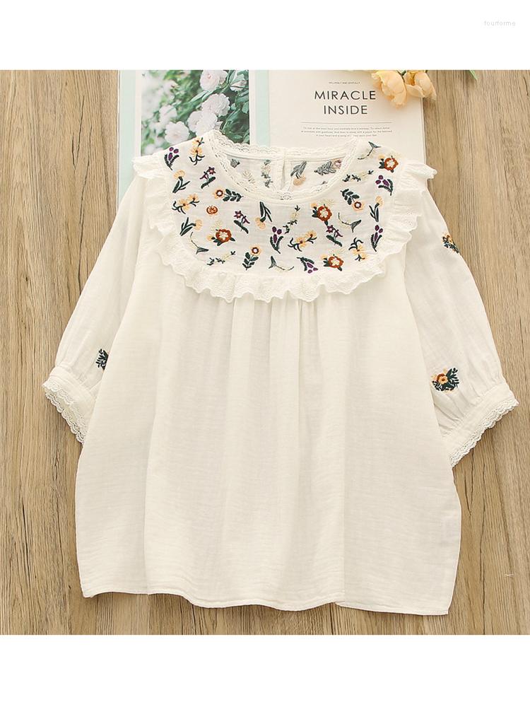Women's Blouses Lamtrip Vintage Sweet Floral Embroidery Ruffles Cotton Yarn Half Sleeve Shirt Top 2023 Summer, White
Women's Blouses Lamtrip Vintage Sweet Floral Embroidery Ruffles Cotton Yarn Half Sleeve Shirt Top 2023 Summer, White