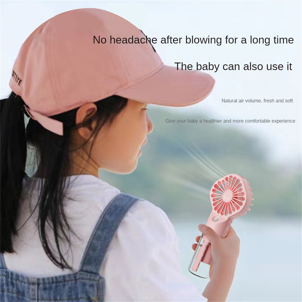 Portable Handheld Spray Fans Mini USB Rechargeable Mute Fan Hydrating Nano Spray Rapid Cooling Fans Humidification Water Misting Fan for Office Outdoo