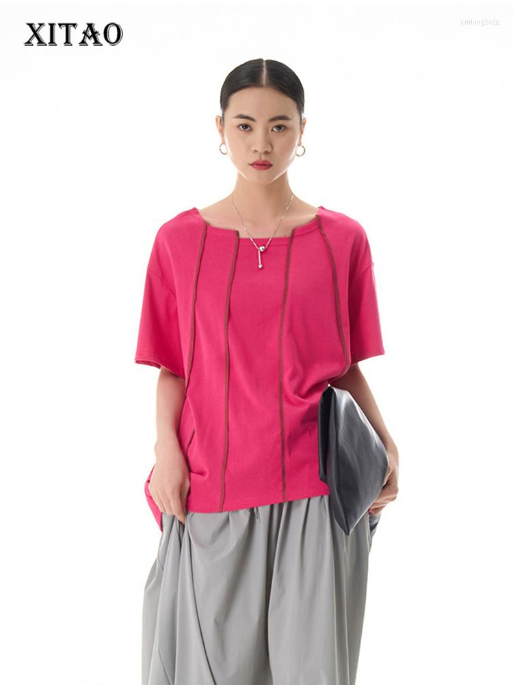 Women's T Shirts XITAO Casual Women T-shirt Loose Folds Splicing Simplicity Temperament Summer All-match Top Irregular O-neck HQQ0097, Green hqq0097
Women's T Shirts XITAO Casual Women T-shirt Loose Folds Splicing Simplicity Temperament Summer All-match Top Irregular O-neck HQQ0097, Green hqq0097