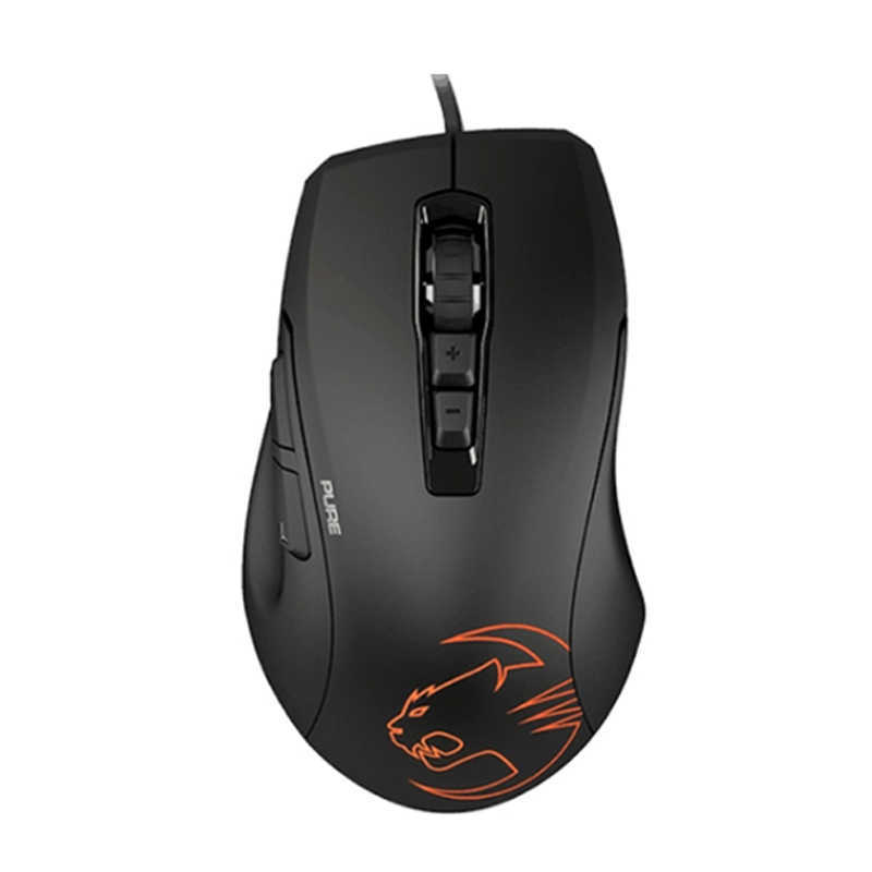 Mice Mice Pure Ergonomic Gaming Mouse Optical Sensor RGB Lighting Ultra Black