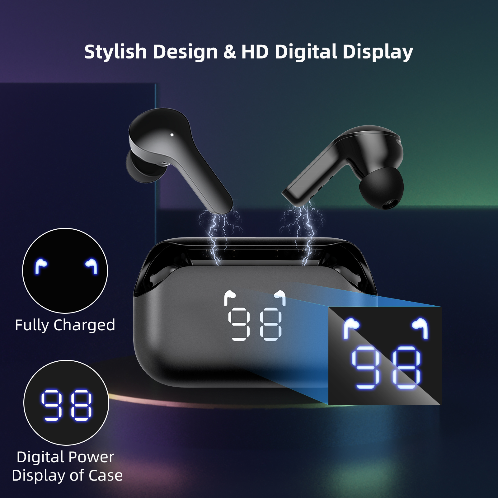IMIKI T12 True Wireless Bluetooth Headphones IPX5 Waterproof and Sweatproof 90 Days Long Battery