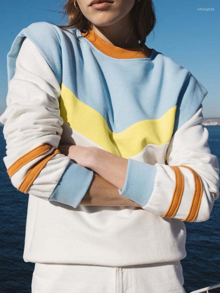 Women' Hoodies Women Fashion Triangle Contrast Color Sweatshirt 2023 Autumn Winter Lady O-Neck Long Sleeve Shoulder Pad Pullover Tops, Blue
Women' Hoodies Women Fashion Triangle Contrast Color Sweatshirt 2023 Autumn Winter Lady O-Neck Long Sleeve Shoulder Pad Pullover Tops, Blue