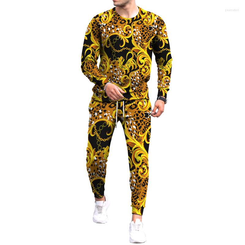 Men' Tracksuits Men Luxury Vintage Baroque Style Tracksuit Gold Floral Chain Animal Leopard Tiger Printed Clothes Suit Sweatshirt Pants, Tta26-51-ytb
Men' Tracksuits Men Luxury Vintage Baroque Style Tracksuit Gold Floral Chain Animal Leopard Tiger Printed Clothes Suit Sweatshirt Pants, Tta26-51-ytb