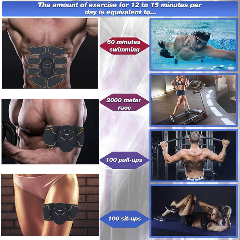 Core Abdominal Trainers Muscle Stimulator Hip Trainer EMS Massage ABS Muscles Electrostimulator Toner Body Exercise Fitness Equipment Home Gym 230606