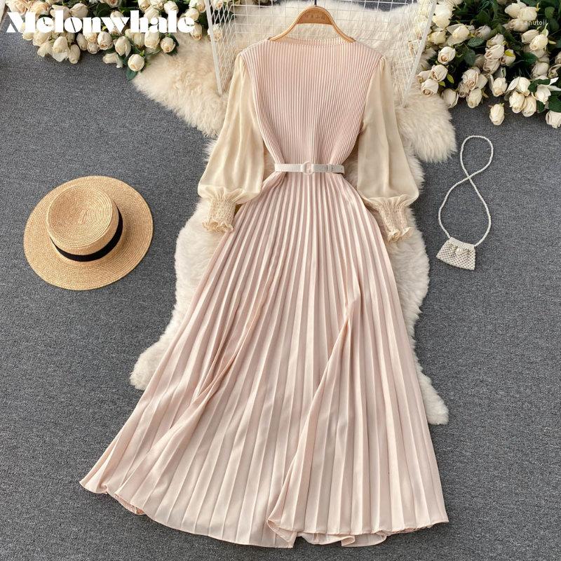 Casual Dresses MelonWhale Women Apricot Pleated Big Size Long Dress Elegant Belt O-Neck Sleeve Loose Fit Fashion Tide Spring M349
Casual Dresses MelonWhale Women Apricot Pleated Big Size Long Dress Elegant Belt O-Neck Sleeve Loose Fit Fashion Tide Spring M349