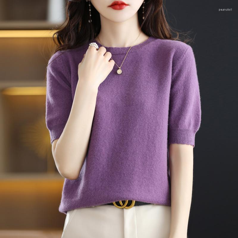 Women' Sweaters 2023 Spring Wool Women' Short-sleeved Knitted Pullover Loose Conventional Fashion T-shirt Top, Green
Women' Sweaters 2023 Spring Wool Women' Short-sleeved Knitted Pullover Loose Conventional Fashion T-shirt Top, Green