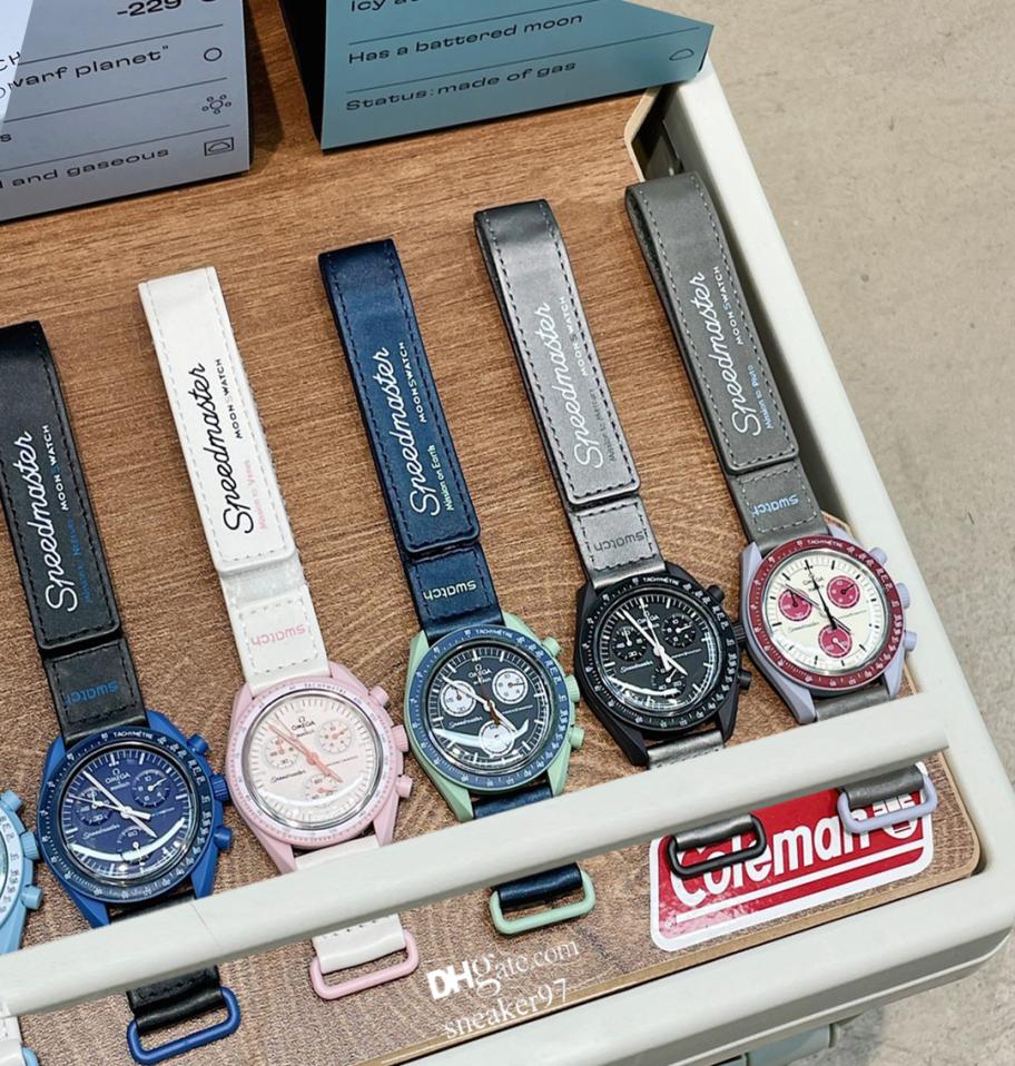 swatch Bioceramic Moonswatch Quarz Chronograph Mens Watch Mission To Neptune Real Black Nylon OmegsWatch James montre de luxe Limi6414610
swatch Bioceramic Moonswatch Quarz Chronograph Mens Watch Mission To Neptune Real Black Nylon OmegsWatch James montre de luxe Limi6414610
