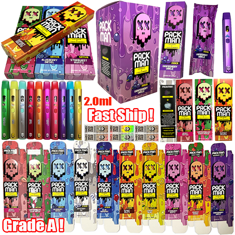 Fast Ship Pack Man Disposable Vape Pen Rechargeable E Cigarettes Live Resin 2.0ml 10 Flavors Empty Vapes Cartridges Device Pods 380mAh Battery Oil Carts Dab Packaging
Fast Ship Pack Man Disposable Vape Pen Rechargeable E Cigarettes Live Resin 2.0ml 10 Flavors Empty Vapes Cartridges Device Pods 380mAh Battery Oil Carts Dab Packaging