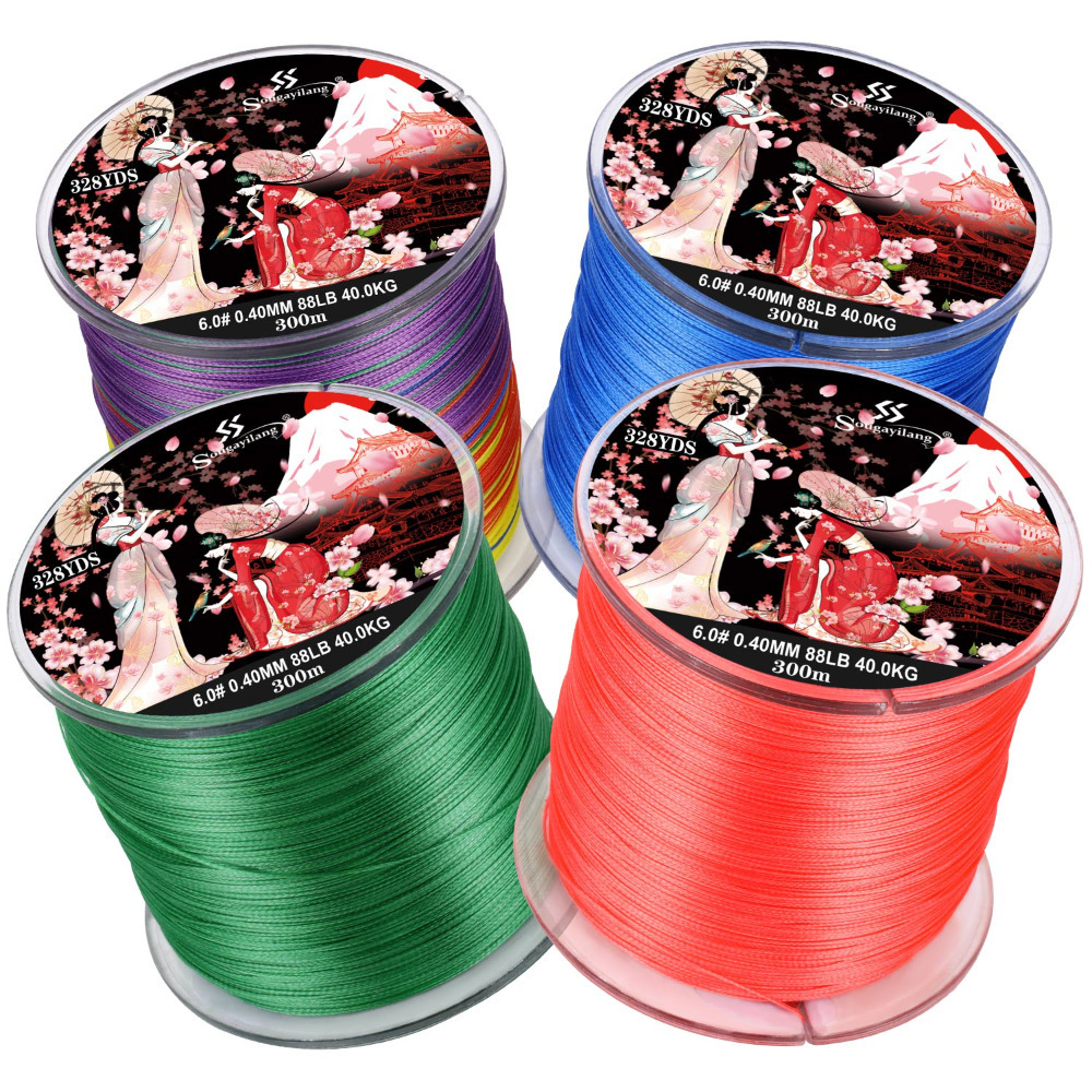 Braid Line Sougayilang 8X Strands Fishing 2288LB Smooth and 100M 300M PE Braided Corrosion resistant Suitable for Carp 230606