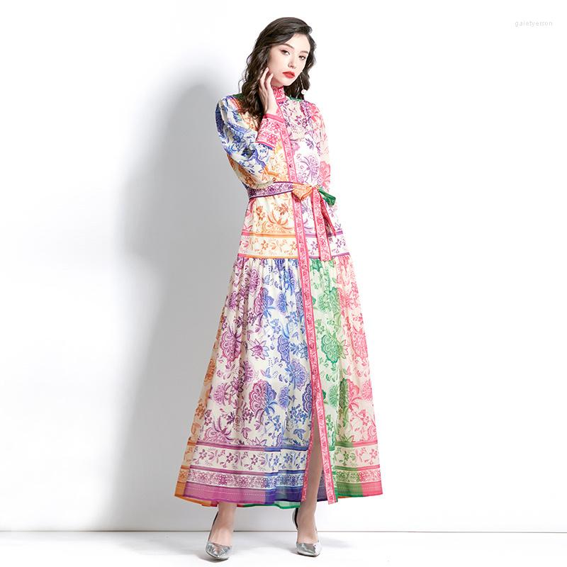 Casual Dresses Women' Dress Bohemian Spring Lady Floral Print Long Sleeve Stand Collar Loose Holiday Maxi Robe Sundress G566, As shown
Casual Dresses Women' Dress Bohemian Spring Lady Floral Print Long Sleeve Stand Collar Loose Holiday Maxi Robe Sundress G566, As shown