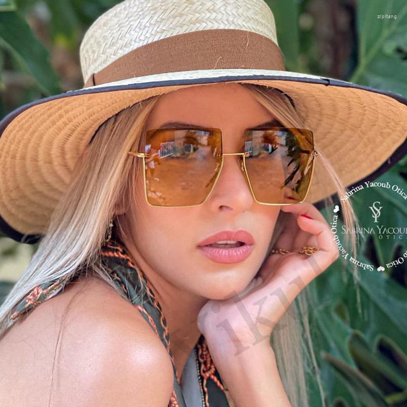 Sunglasses Square Women Metal Half Frame Oversized Sun Glasses For Female Gradient Rimless Eyewear Men Oculos UV400
Sunglasses Square Women Metal Half Frame Oversized Sun Glasses For Female Gradient Rimless Eyewear Men Oculos UV400