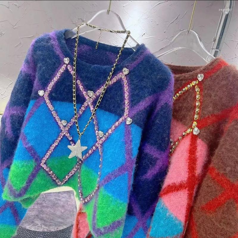 Women's Sweaters Knitted Sweater Women's Spring Autumn Design Contrast ColorPullovers OL Ladies Tops Long Sleeve Knit Pullover Top, Picture color
Women's Sweaters Knitted Sweater Women's Spring Autumn Design Contrast ColorPullovers OL Ladies Tops Long Sleeve Knit Pullover Top, Picture color