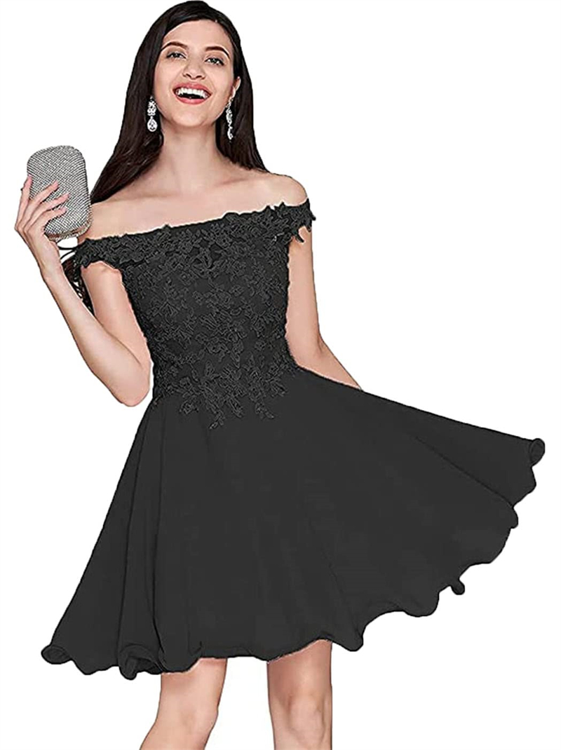 Short Homecoming Dresses Bateau Sequins Appliques A-Line Party Gowns Princess Plus Size Mini Birthday Prom Graudation Cocktail Party Gowns 48