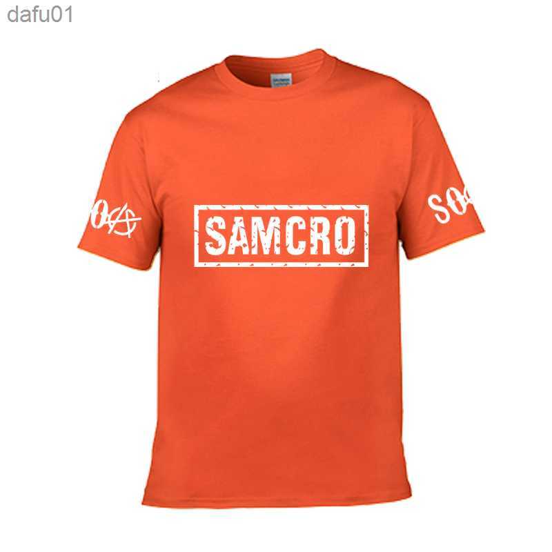 Summer Mens T-Shirt Sons of anarchy Print SAMCRO Cotton Casual Short Sleeve Man Fashion Harajuku High Quality Unisex T Shirts L230520