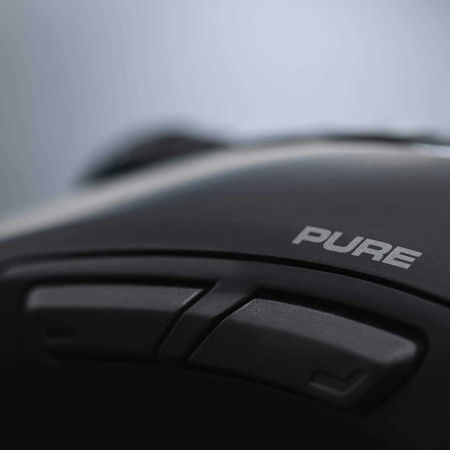 Mice Mice Pure Ergonomic Gaming Mouse Optical Sensor RGB Lighting Ultra Black
