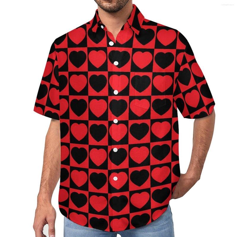 Men's Casual Shirts Valentine Hearts Shirt Black And Red Beach Loose Hawaiian Streetwear Blouses Short Sleeves Graphic Oversized Top, Style-12
Men's Casual Shirts Valentine Hearts Shirt Black And Red Beach Loose Hawaiian Streetwear Blouses Short Sleeves Graphic Oversized Top, Style-12