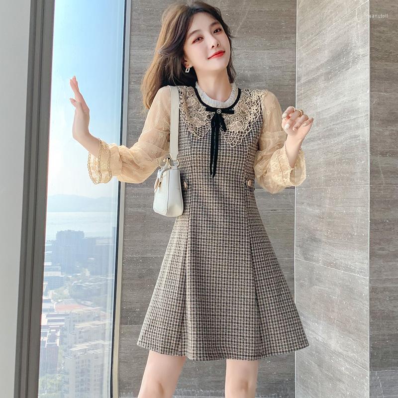 Casual Dresses One-Piece Korean Trend Women' Clothing Early Spring Sweet Little Fragrant Style Lace Stitching Fashion Elegant Slim, Khaki
Casual Dresses One-Piece Korean Trend Women' Clothing Early Spring Sweet Little Fragrant Style Lace Stitching Fashion Elegant Slim, Khaki