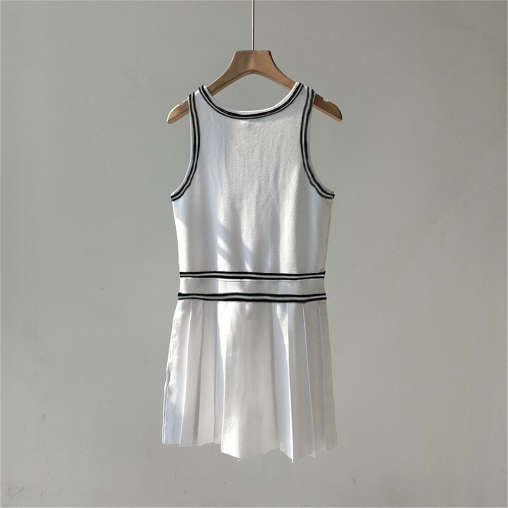 2023 Designer Wholesale Sexy Mini Dresses Summer Women Sleeveless Sporty Dress Casual A-LINE Solid Sundress Y2K Streetwear Bulk Wholesale Clothes 9933